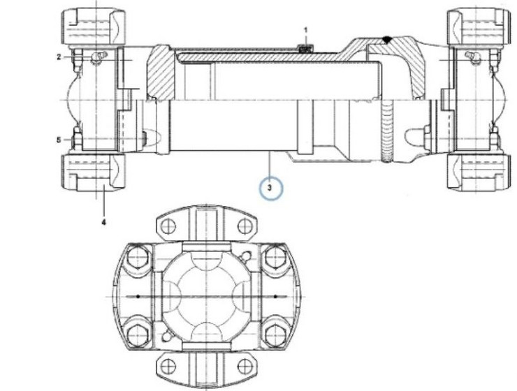 Карданный вал Terex 15407901